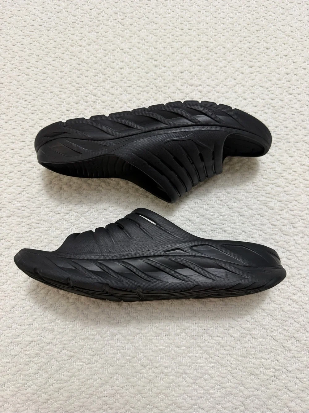 Hoka One One Black Ora Recovery Slides Sandals Shoes Men’s Size 14